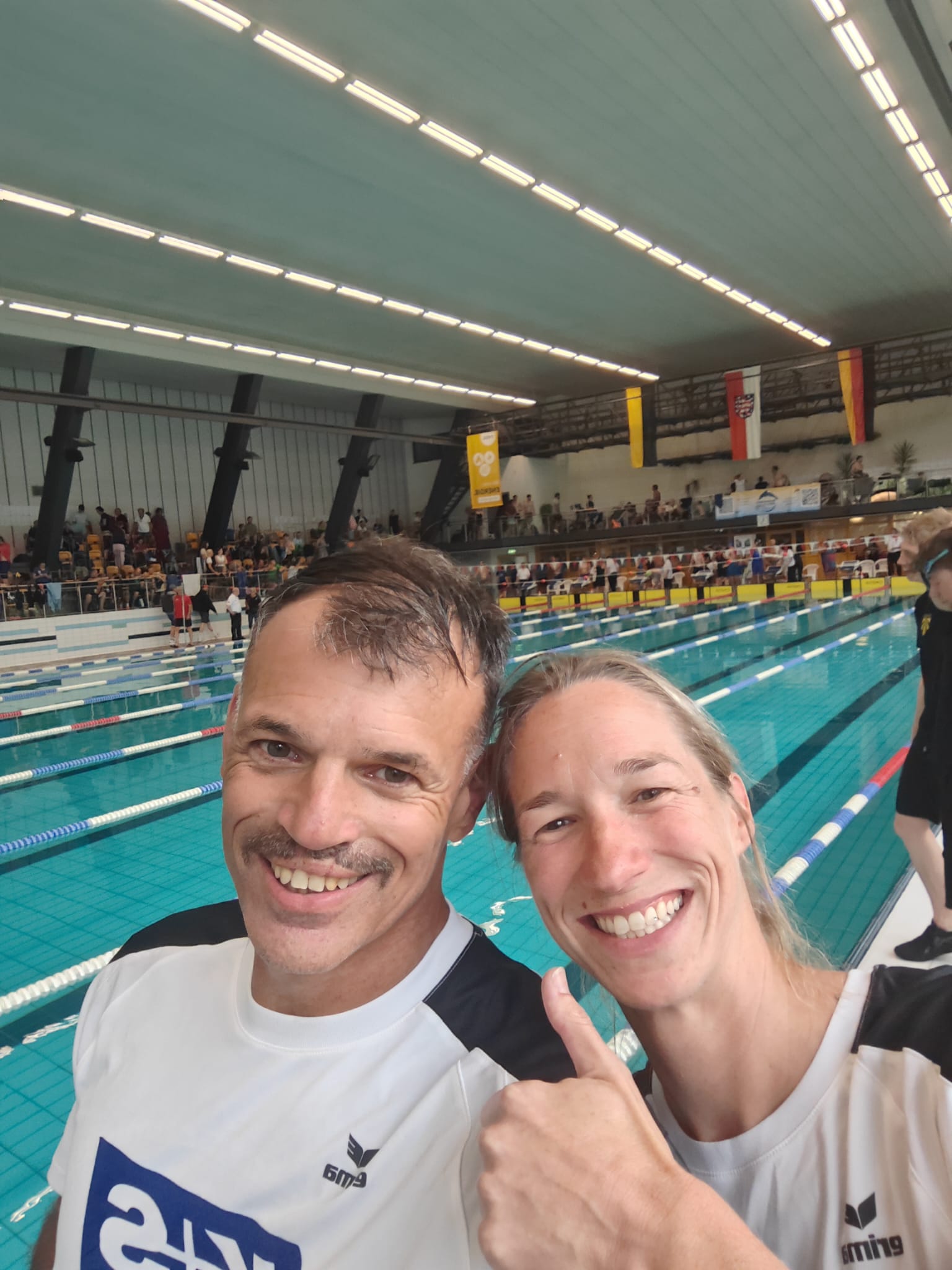 Stefanie Bornschier und Trainer Daniel Diel in Gera